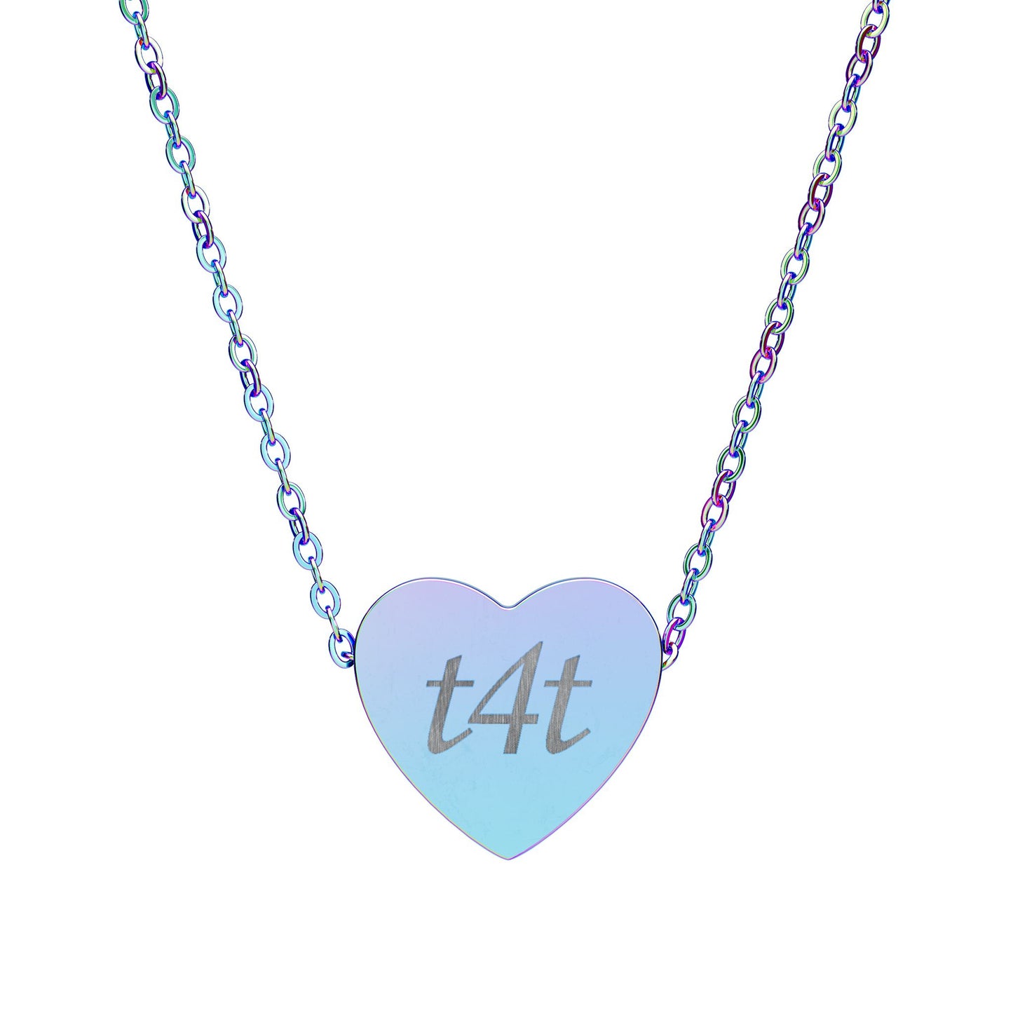 T4T Engravabled Heart Necklace