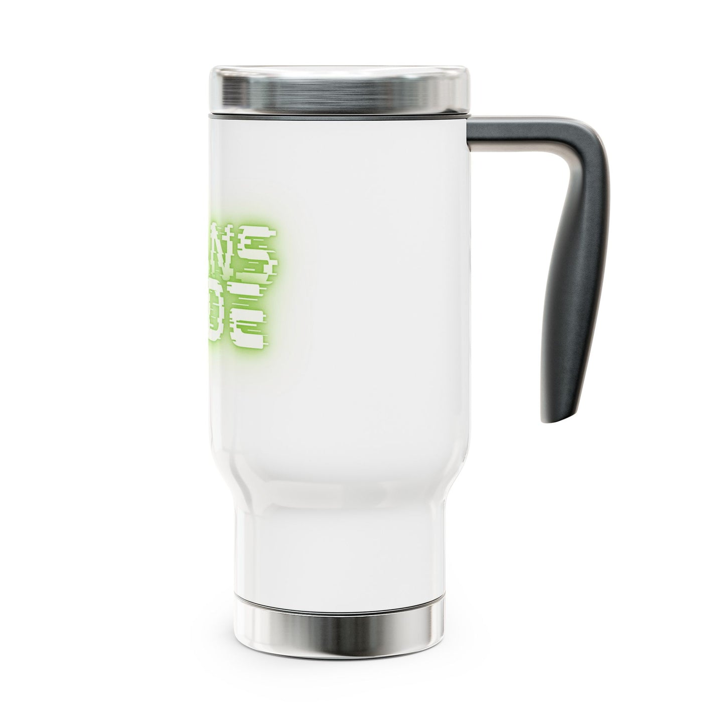 Trans Pride Stainless Steel Travel Mug with Handle (14 oz, Insulated)