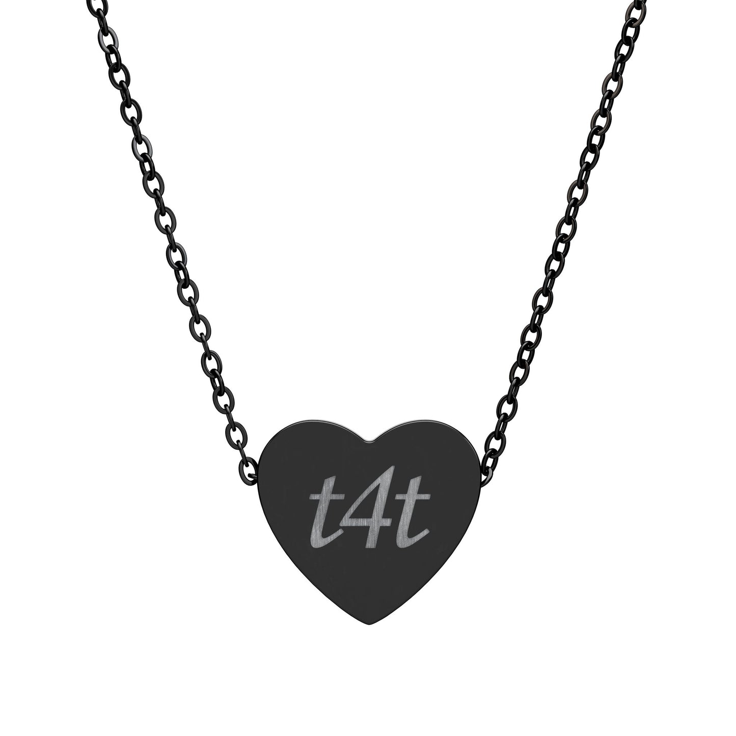 T4T Engravabled Heart Necklace