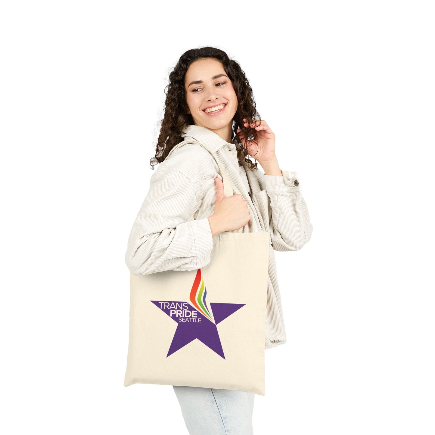 Trans Pride Cotton Canvas Tote Bag