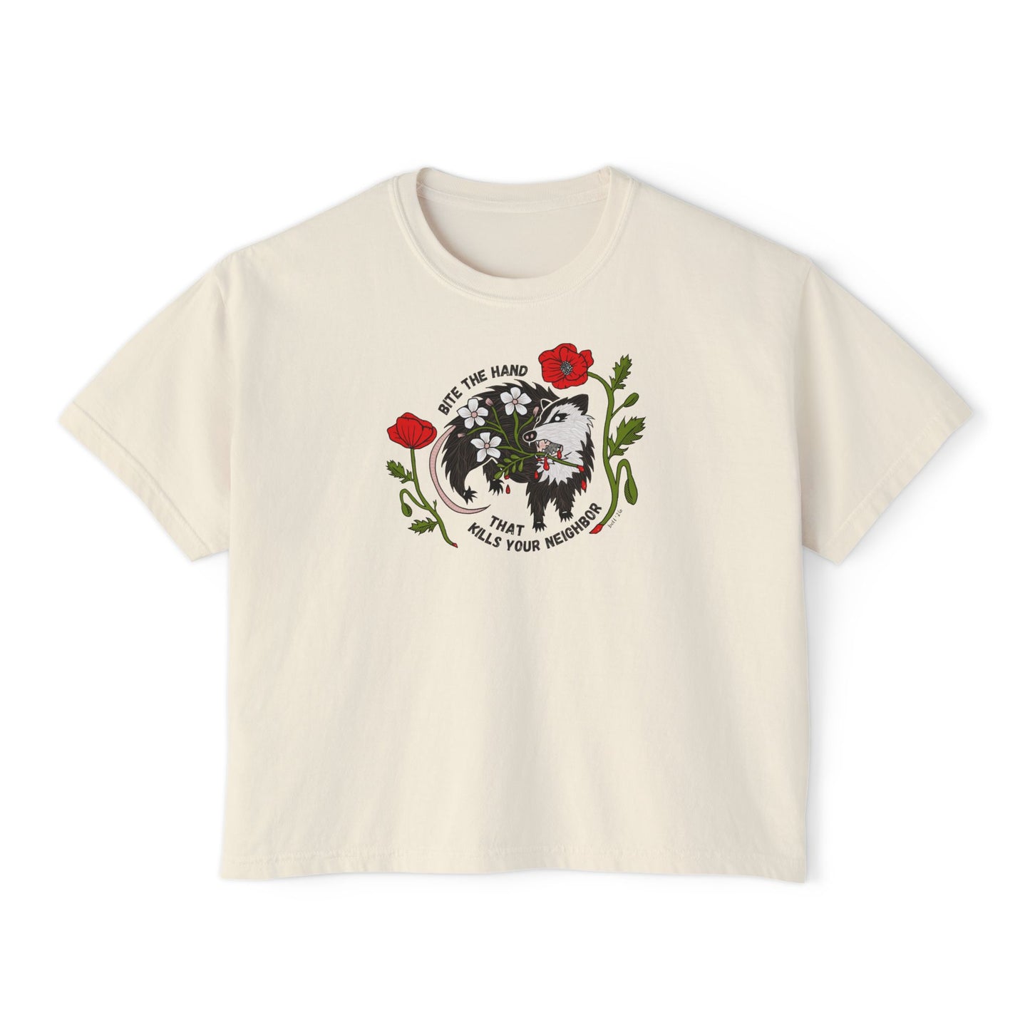 Bite the Hand Boxy Crop Tee