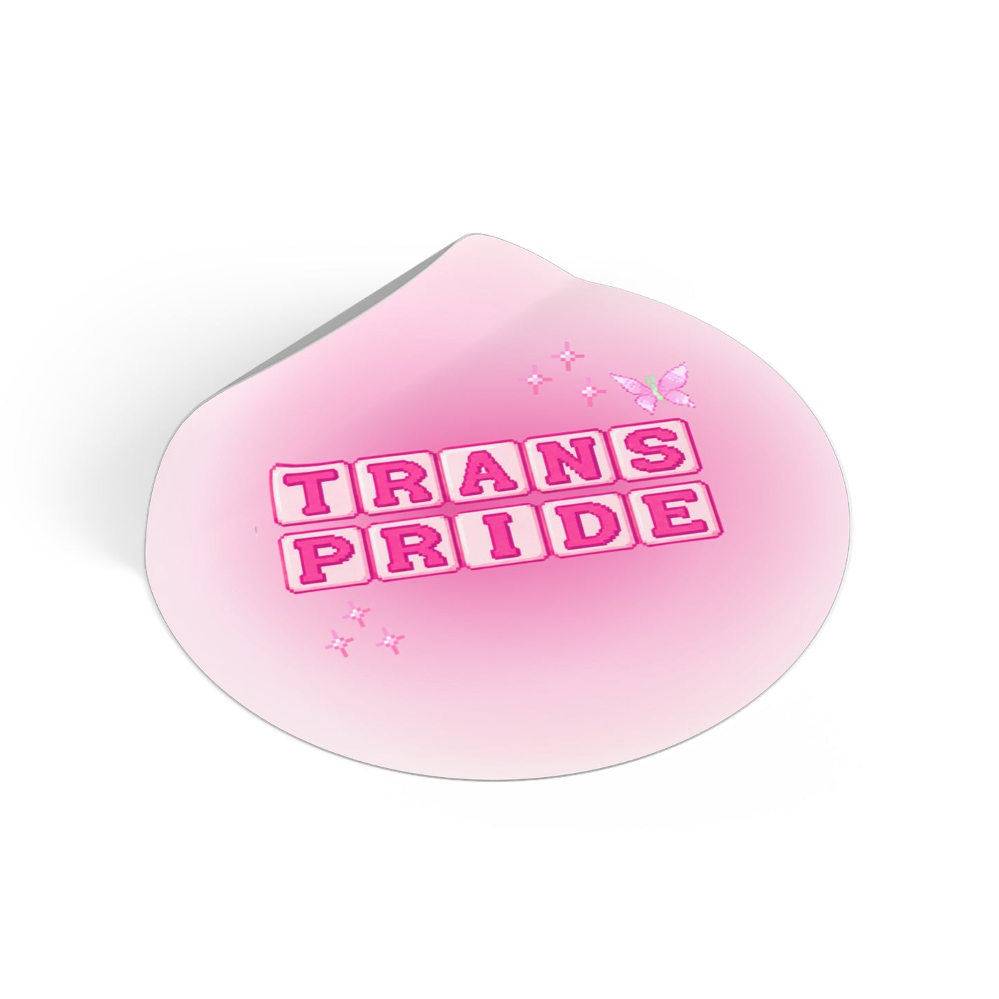 Trans Pride Pink Pixel Sticker