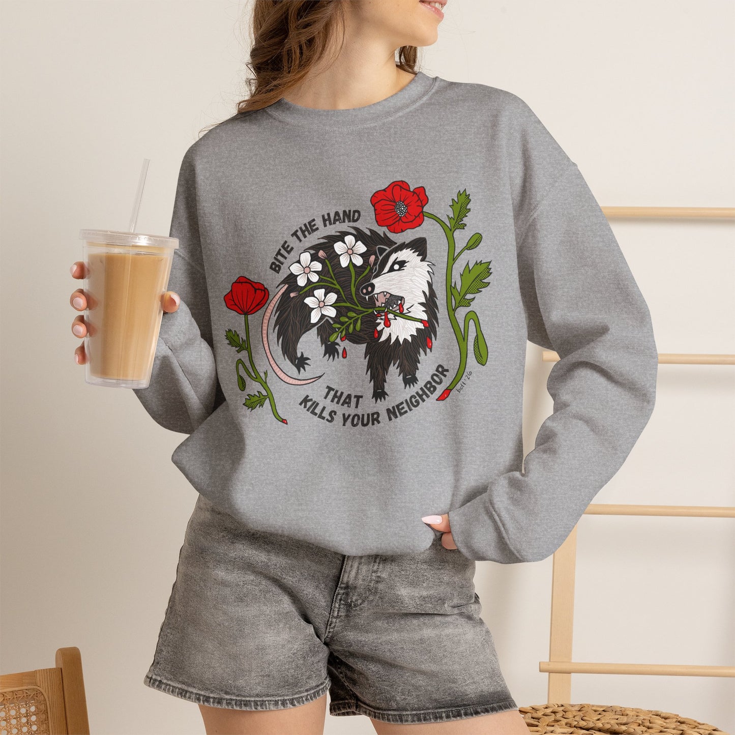 Bite the Hand Crewneck Sweatshirt