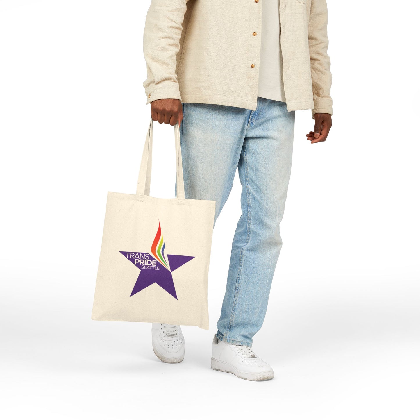 Trans Pride Cotton Canvas Tote Bag