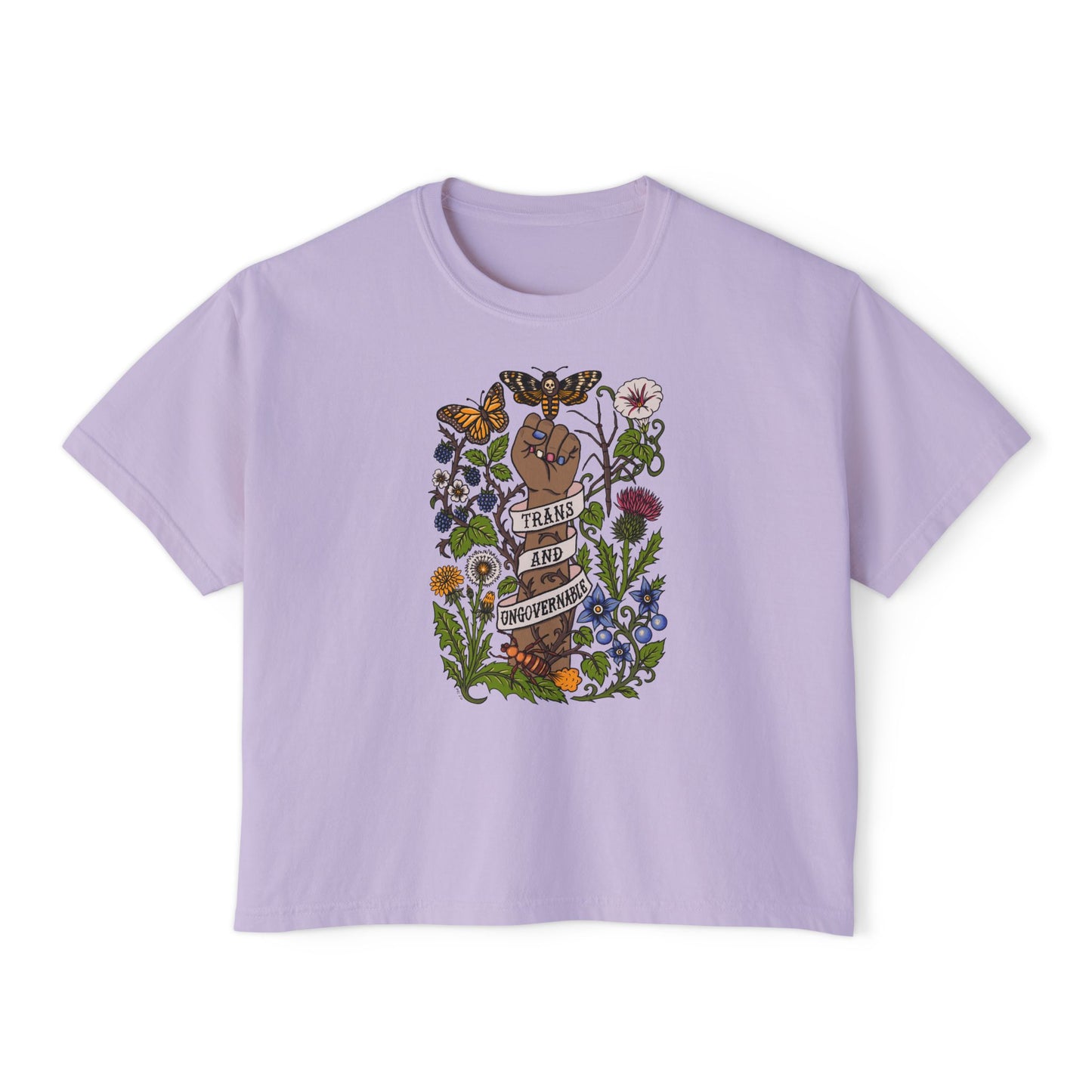 Trans and Ungovernable Boxy Crop Tee