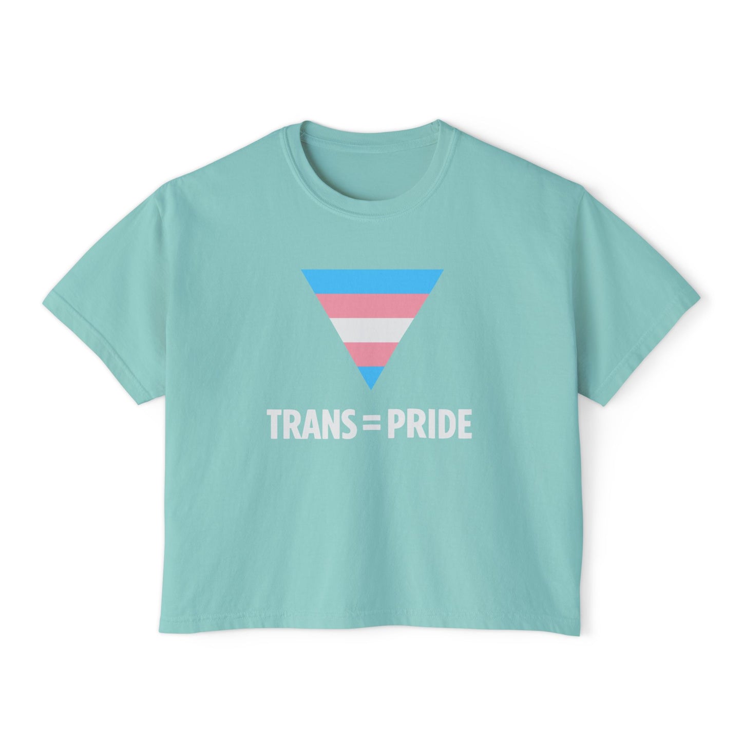 Trans = Pride Boxy Crop Tee