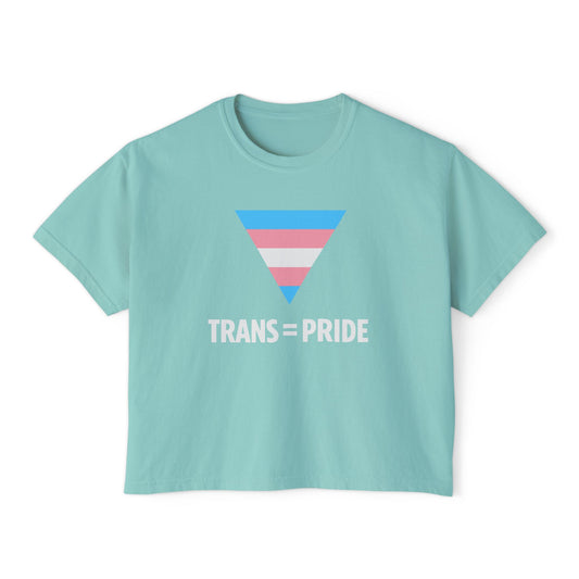 Trans = Pride Boxy Crop Tee