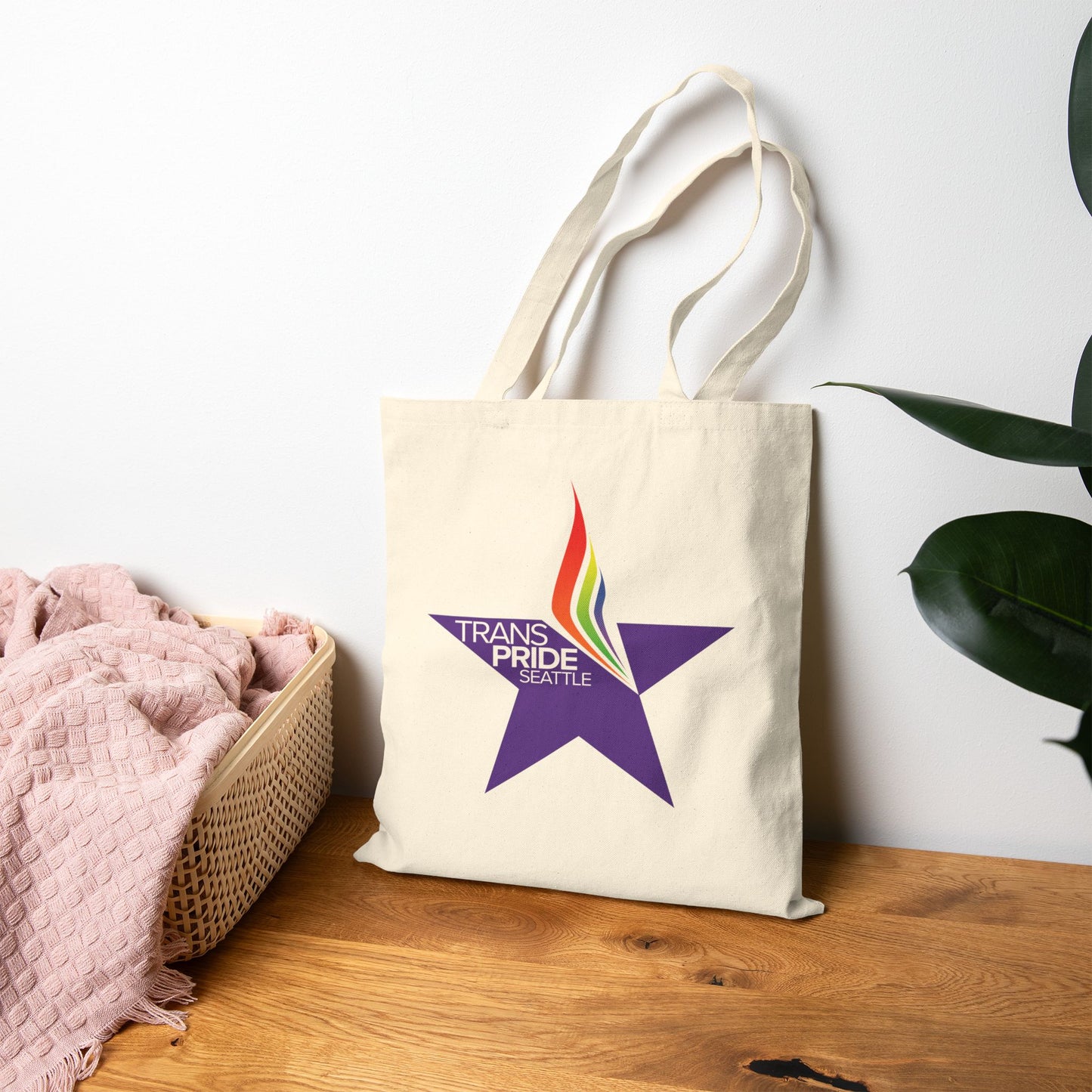 Trans Pride Cotton Canvas Tote Bag