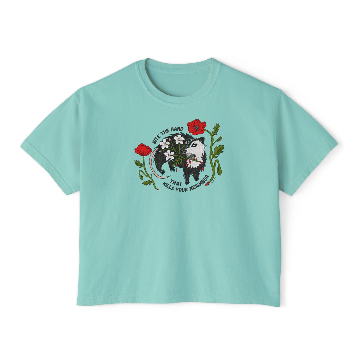 Bite the Hand Boxy Crop Tee