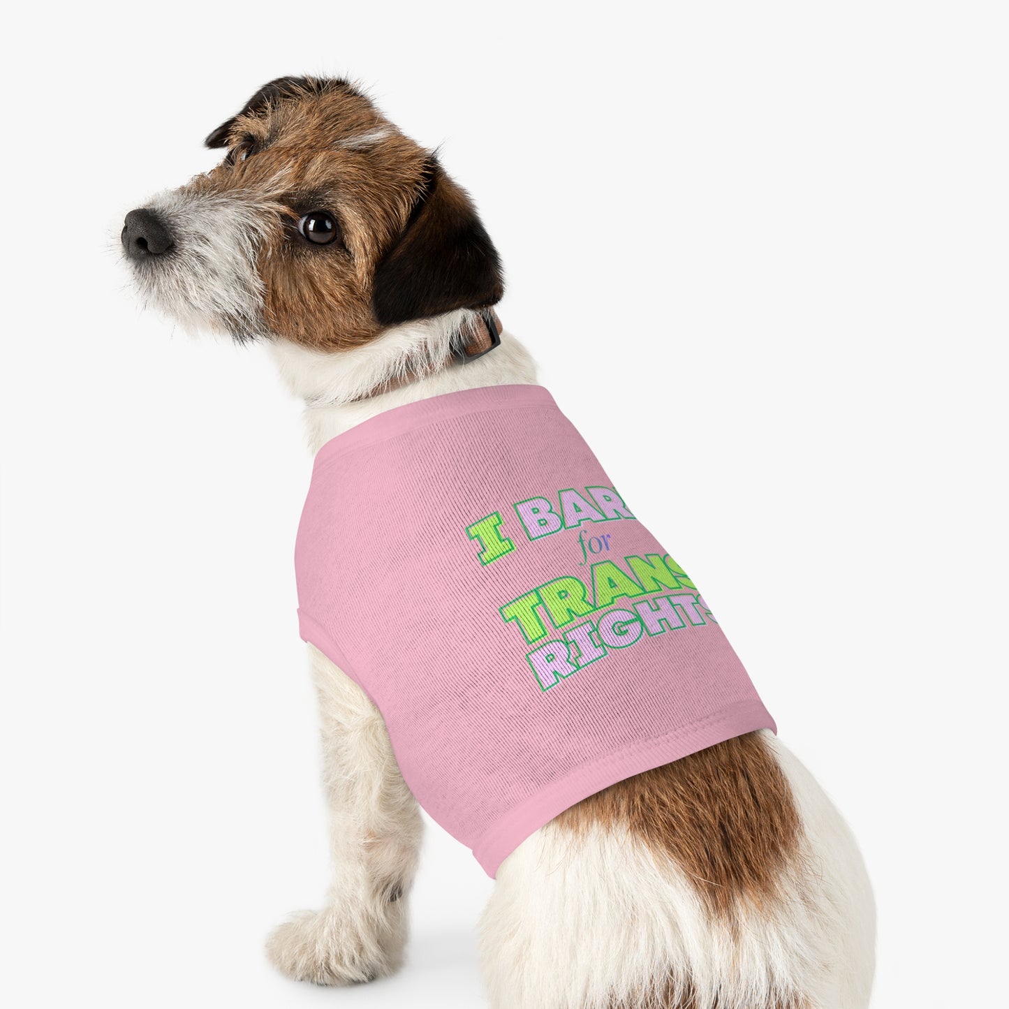 Pet Tank Top: "I Bark for Trans Rights"