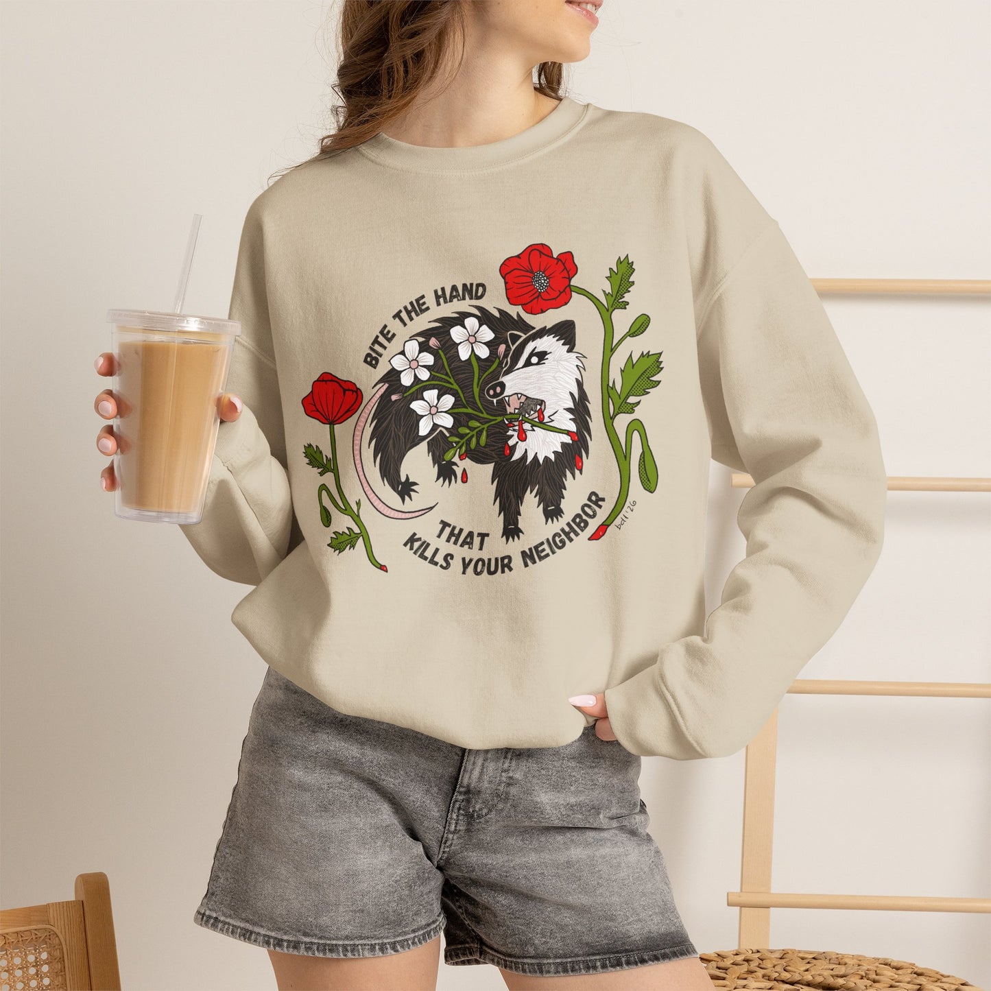 Bite the Hand Crewneck Sweatshirt