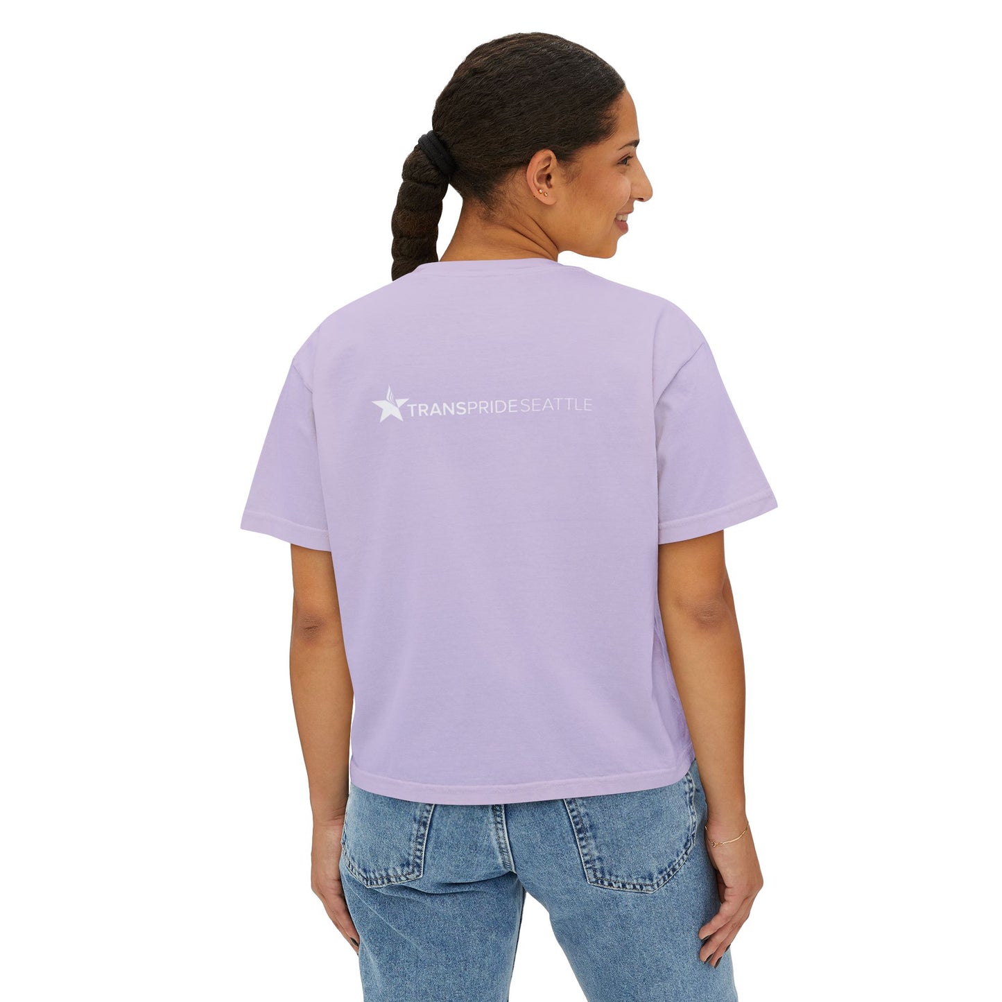 Trans = Pride Boxy Crop Tee