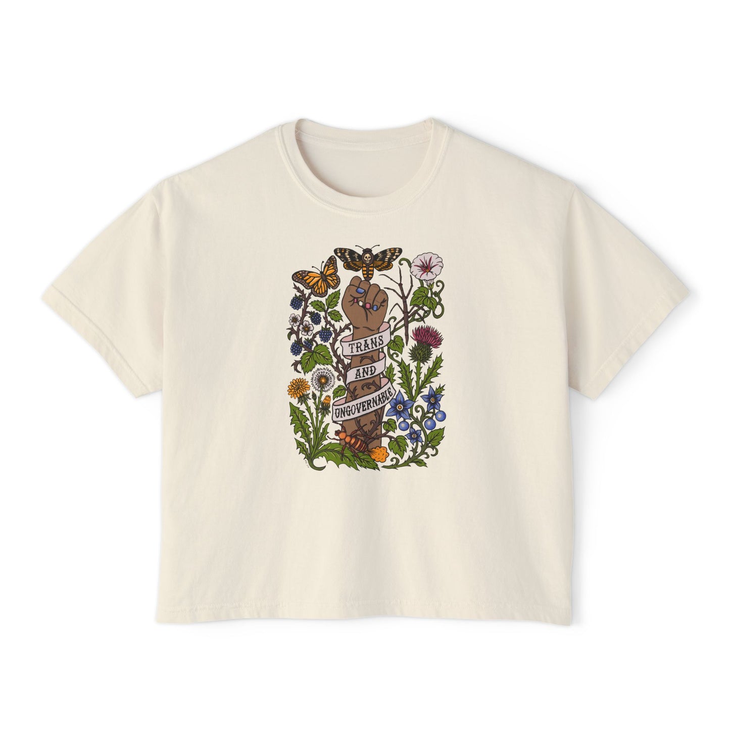 Trans and Ungovernable Boxy Crop Tee