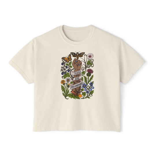 Trans and Ungovernable Boxy Crop Tee