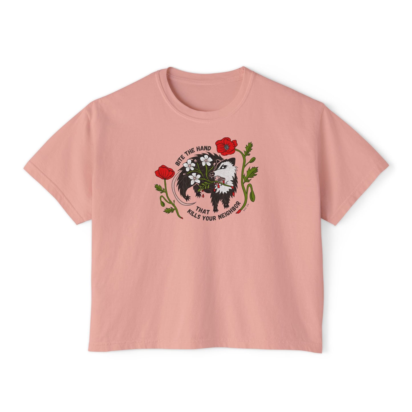 Bite the Hand Boxy Crop Tee