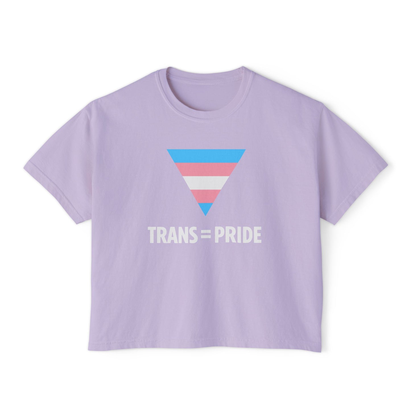 Trans = Pride Boxy Crop Tee