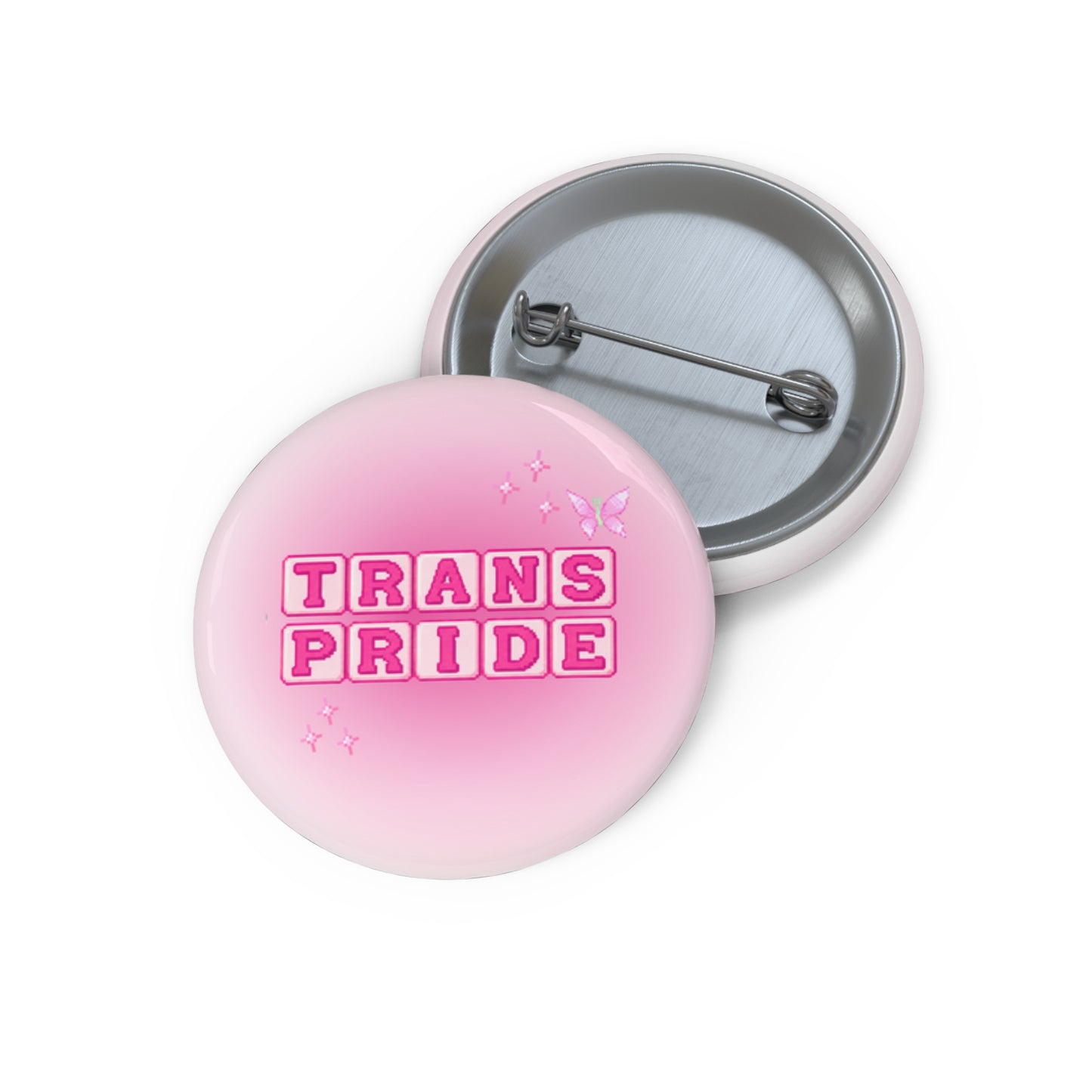 Trans Pride Pink Pixel Button