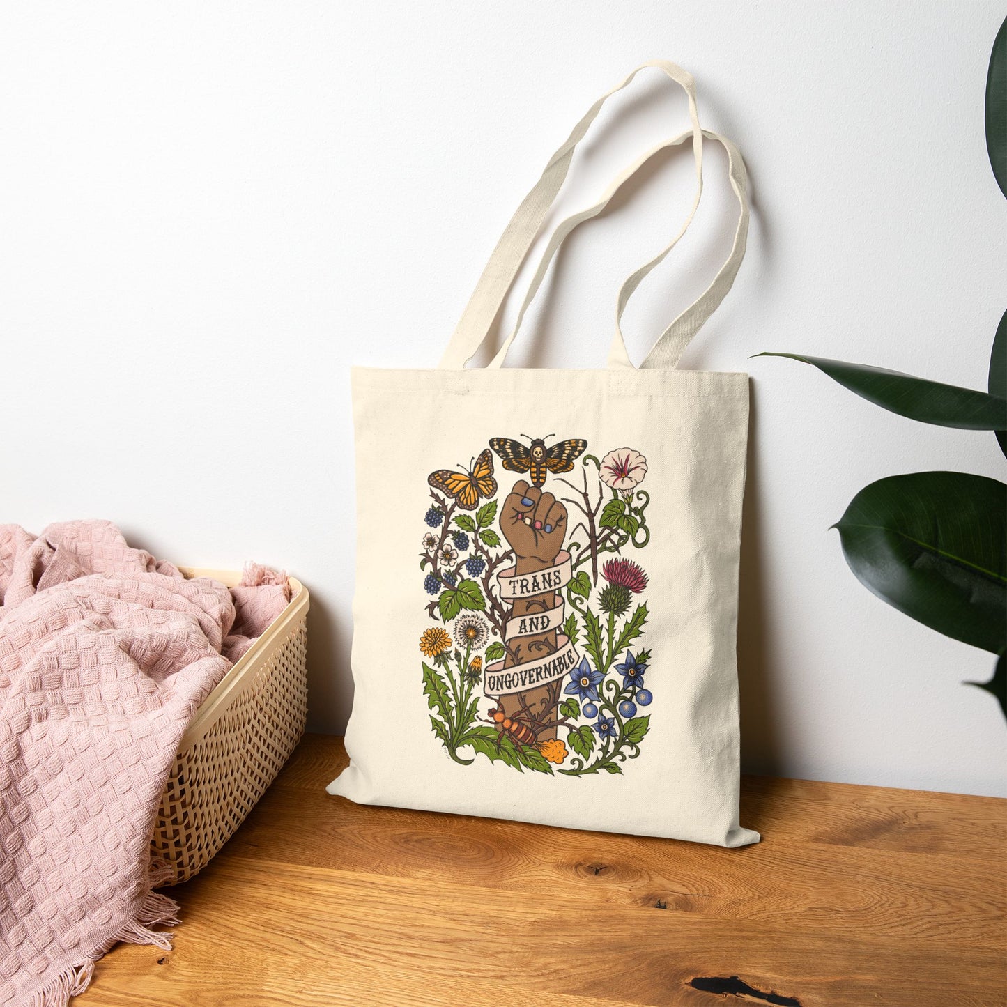 Trans and Ungovernable Cotton Canvas Tote Bag