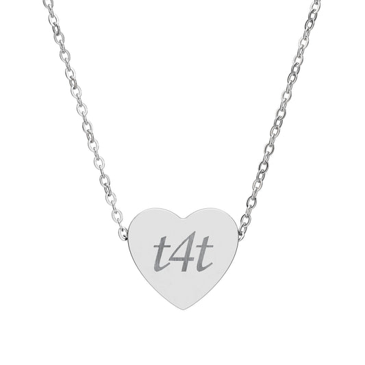 T4T Engravabled Heart Necklace