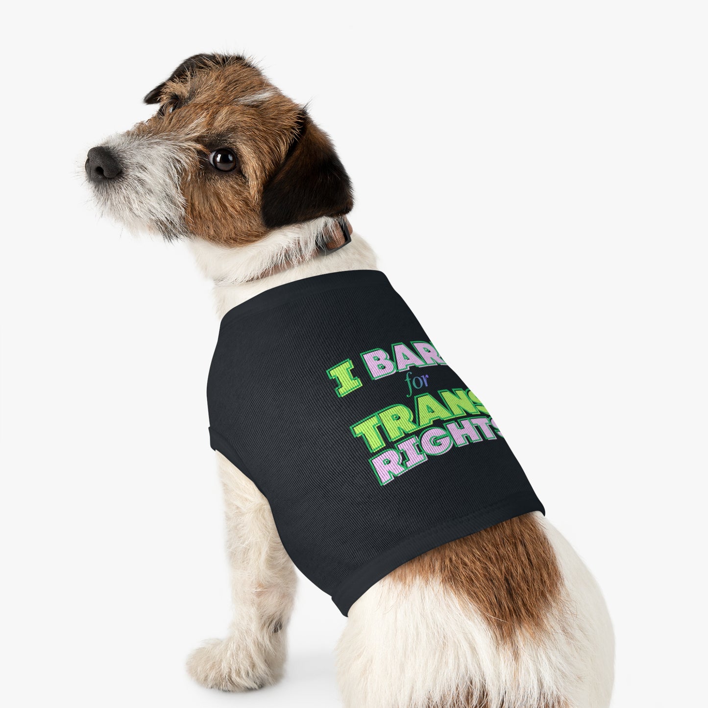 Pet Tank Top: "I Bark for Trans Rights"