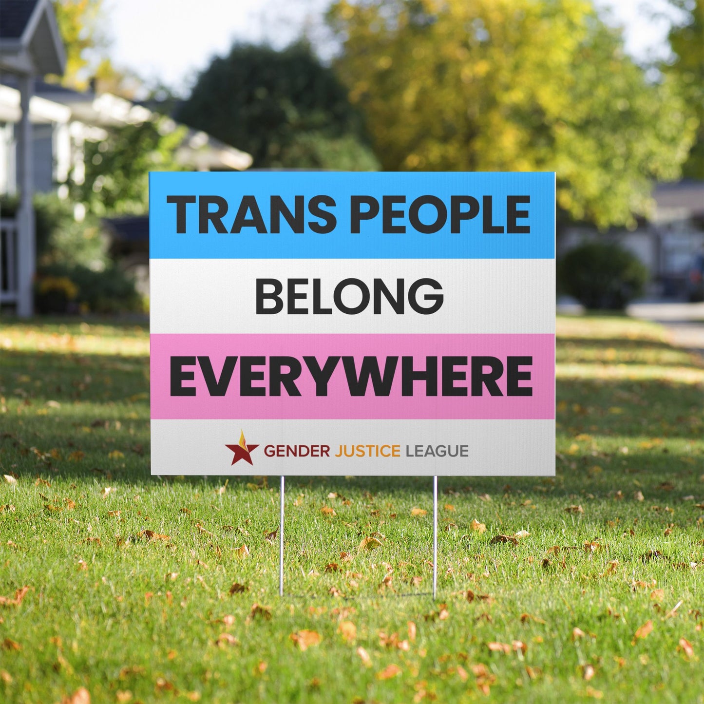 Yard Sign: Trans People Belong Everywhere
