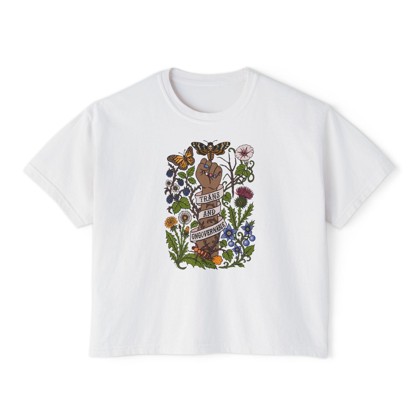 Trans and Ungovernable Boxy Crop Tee