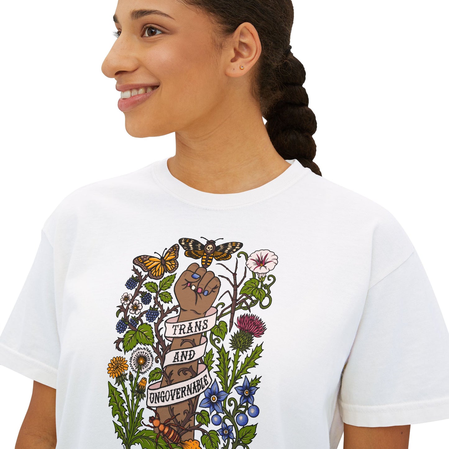 Trans and Ungovernable Boxy Crop Tee