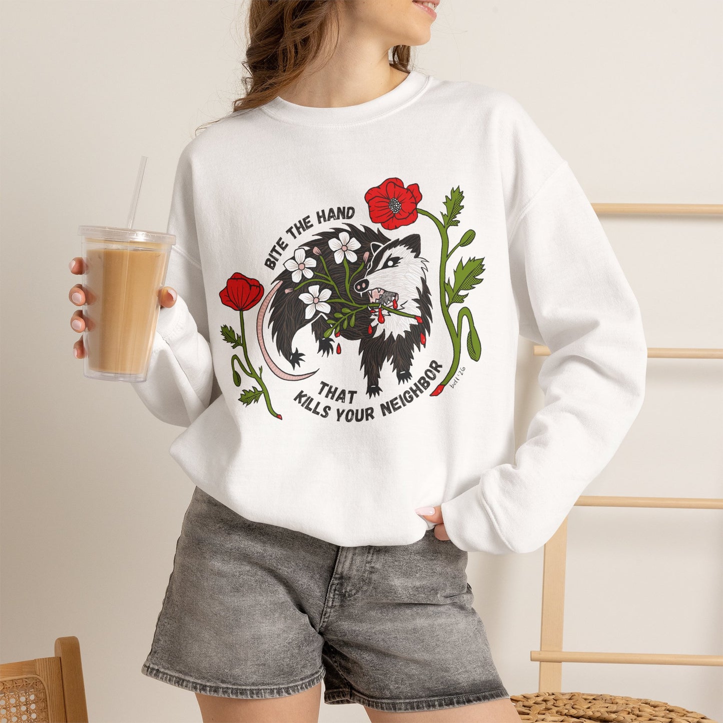 Bite the Hand Crewneck Sweatshirt