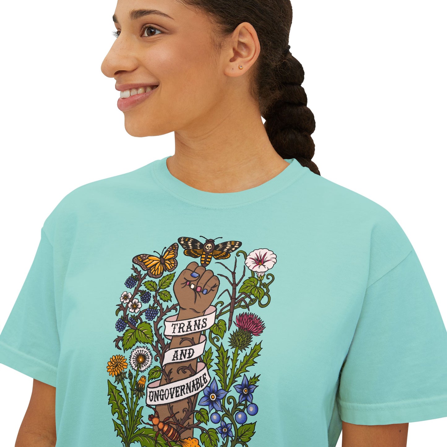 Trans and Ungovernable Boxy Crop Tee
