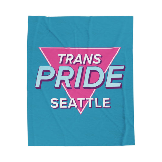 Trans Pride Seattle Retro Racer Blanket