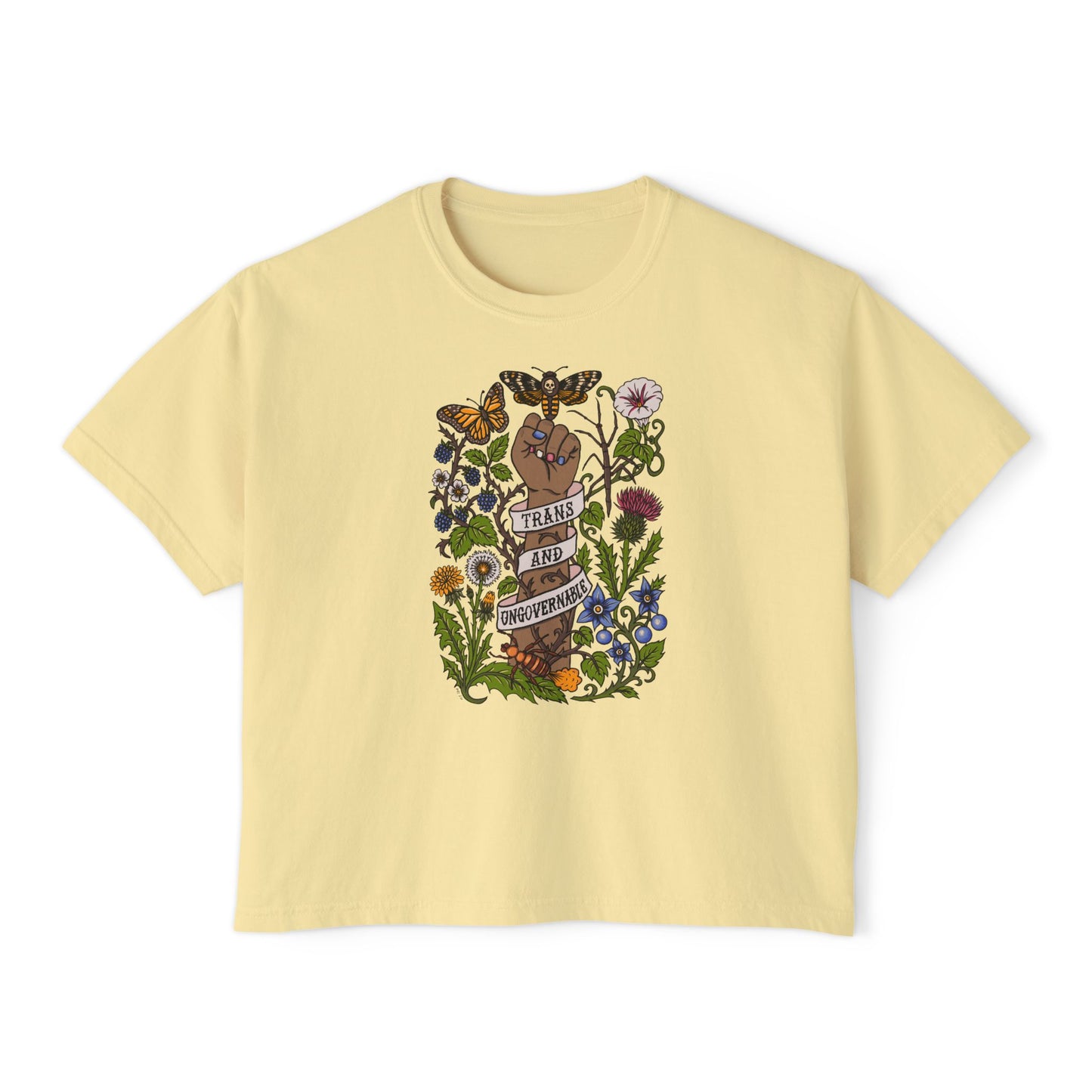 Trans and Ungovernable Boxy Crop Tee