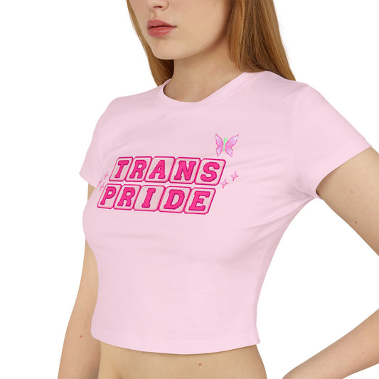 Trans Pride Pink Pixel Crop Tee