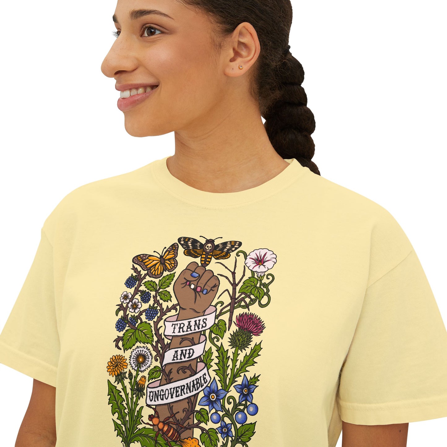 Trans and Ungovernable Boxy Crop Tee