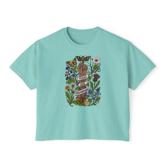 Trans and Ungovernable Boxy Crop Tee