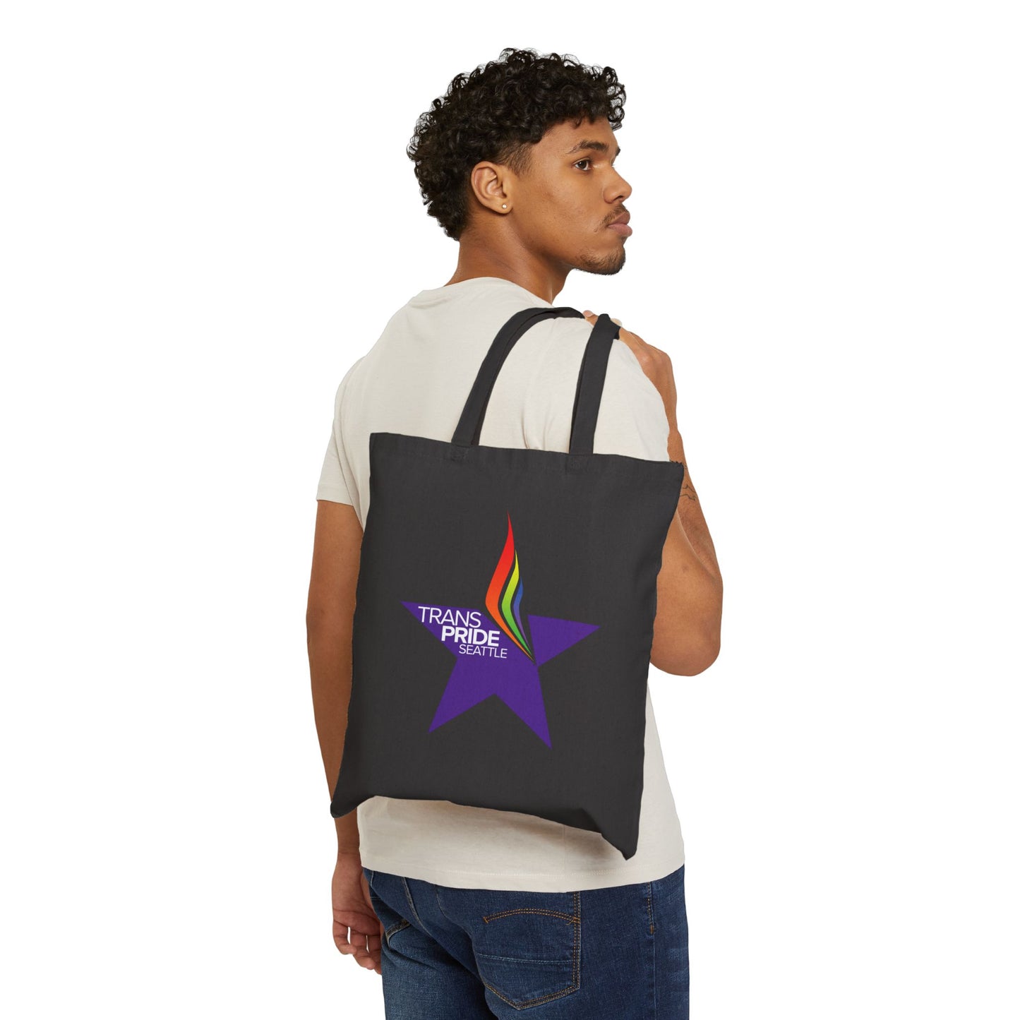 Trans Pride Cotton Canvas Tote Bag