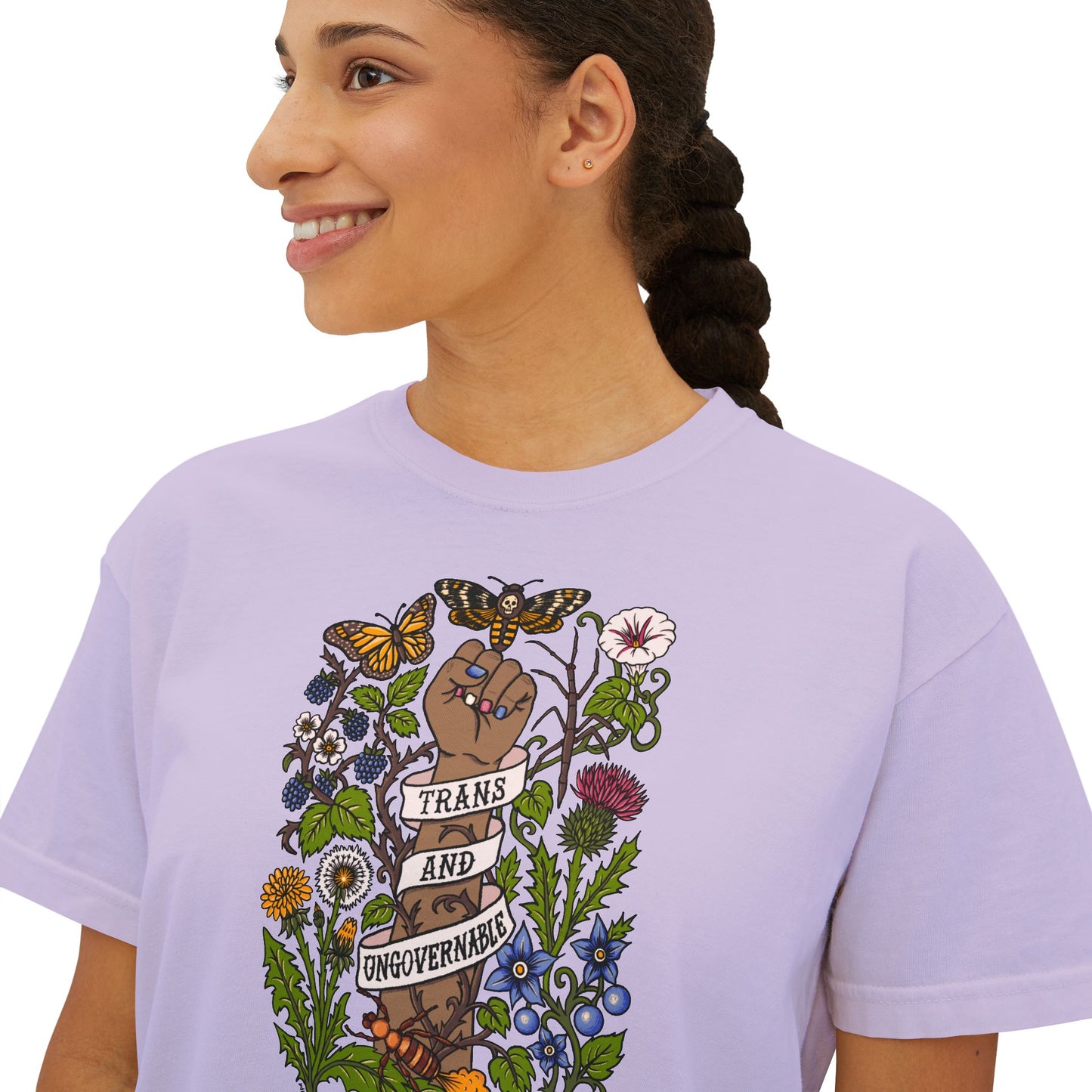 Trans and Ungovernable Boxy Crop Tee