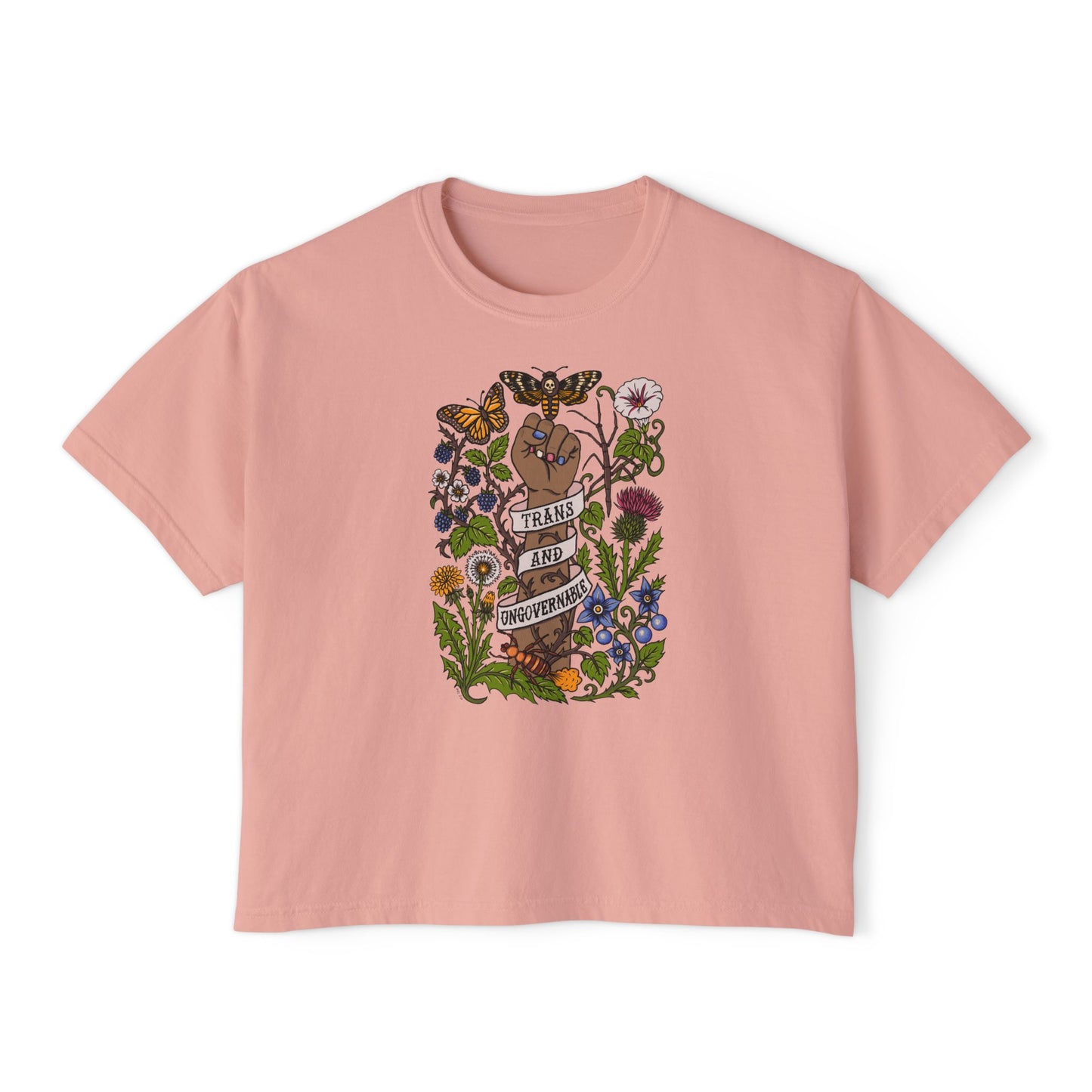 Trans and Ungovernable Boxy Crop Tee