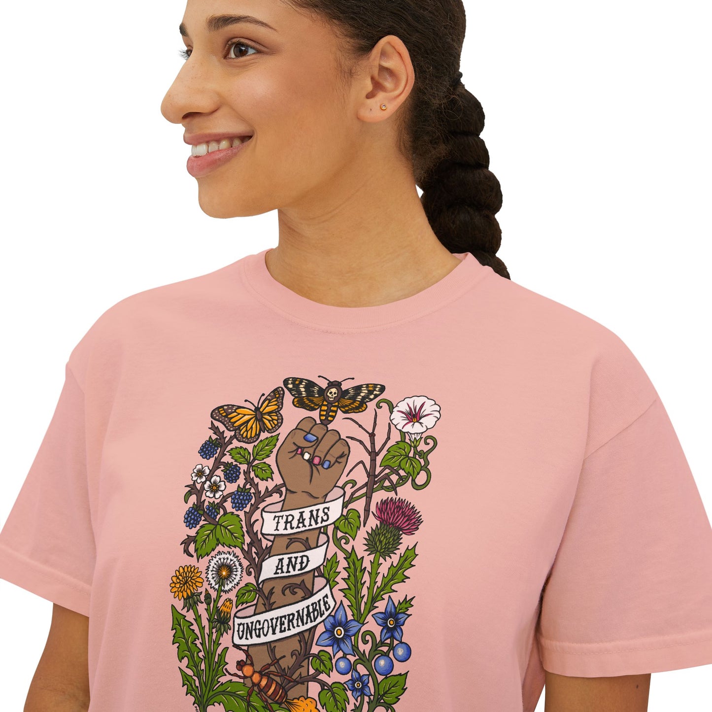 Trans and Ungovernable Boxy Crop Tee