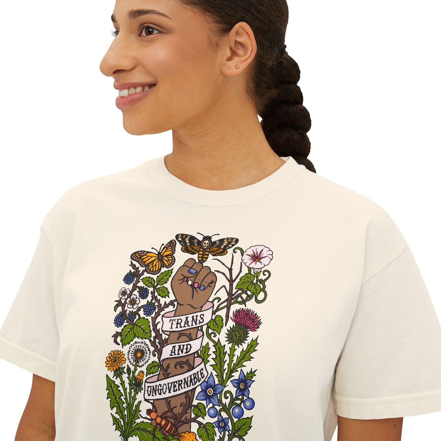 Trans and Ungovernable Boxy Crop Tee